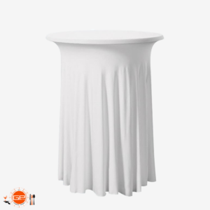 Tovaglia Cocktail Stretch Bianca a Balze