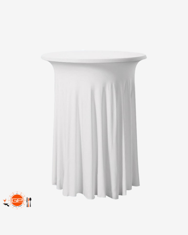 Tovaglia Cocktail Stretch Bianca a Balze